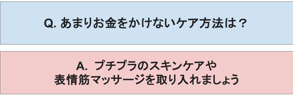 即効性のあるほうれい線対策