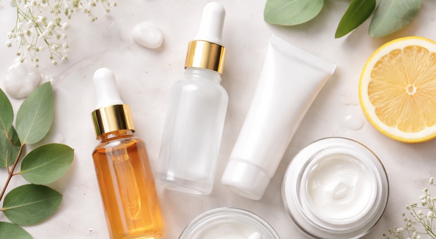 大理石とコスメアイテム