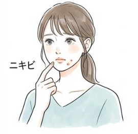 ニキビのイラスト