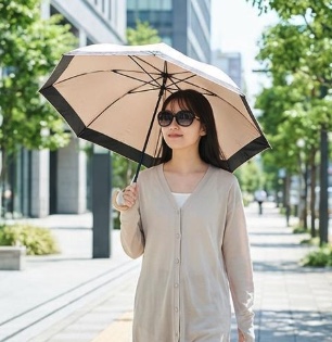 サングラスをかけた女性や日傘のイメージ