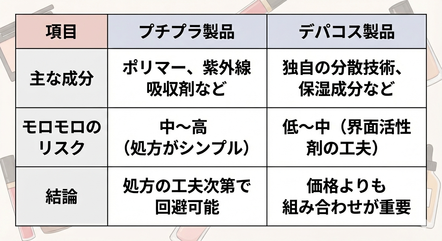 デパコスとの比較